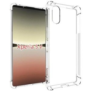 『全面保護』XPERIA 5 V 用のケース エクスペリア 5 V 用の保護カバー 薄型 TPU材質 『四隅がエアクッション構造』 耐衝撃 エクスペリア 