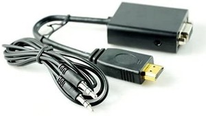 HDMI VGA 変換 アダプター 音声出力あり 3.5ＭＭ オーディオケーブル付き