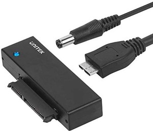 UNITEK SATA USB3.0アダプター 変換ケーブル 2.5 3.5インチ HDD/SSD などのハードライブに対応 SATA I/II/III 電源アダプタ（12V/2A電源