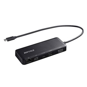 BUFFALO USB TYPE-C接続 5-IN-1 ドッキングステーション LUD-U3-CGD/N POWERDELIVERY 有線LAN HDMI VGA USB 3.2(GEN 1)対応ポート【MACBO