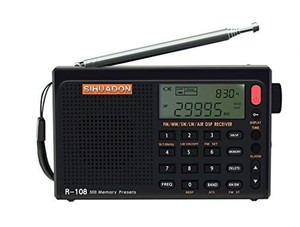 sihuadon r-108 ポータブルラジオ fm lw sw mw エアバンド dspレシーバー lcd バッテリーで良好屋内および屋外アクティビティの両親への