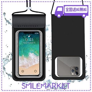 スマホ防水ケース ホルターネック 防水ケース スマホ用 IPX8防水 顔認証 最大6.5インチ対応 IPHONE/ANDROID 等多機種対応 水中撮影 お風