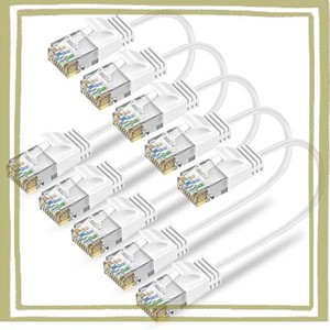 ANKULY CAT6A LANケーブル 短いランケーブル 0.15M 2本セット RJ45コネクタ 10GBPS サーバー 企業様向け 業務用 有線ケーブル ホワイト 