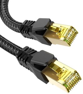 LANケーブル 3M, CAT8 有線LANケーブルイーサネットケーブル 超高速40GBPS/2000MHZ RJ45準拠 CAT8 有線LANケーブル メッシュ素材 ランケ