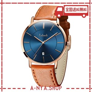 腕時計 メンズ 極薄型 6.5MM シンプル ファッション カジュアル ビジネス ウオッチ 日本製クォーツムーブメント 40MM文字盤 本革バンド 