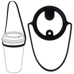 HTGT シリコンコーヒーカップキャリア ポータブルドリンクキャリア テイクアウトカップホルダー ホット&コールド飲料用 再利用可能なコー