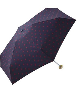 WPC. 雨傘 折りたたみ傘 ジャギーハートミニ ネイビー レディース 晴雨兼用 ハート柄 フック付き 収納袋 大きく開く 持ち運びに便利 飽き