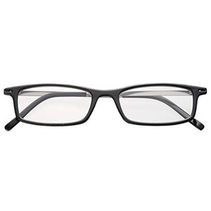 メイガン 老眼鏡 おしゃれ メンズ リーディンググラス （ブルーライトカット、超スリム コンパクト ULTRA FLAT READER） ブラック 度数 1