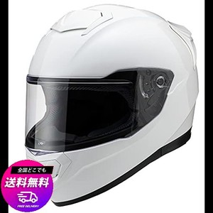 [山城] バイク用 フルフェイスヘルメット YH-002 パールホワイト Mサイズ (57~58) 全排気量対応