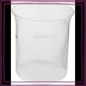 HARIO(ハリオ) ビーカーグラス クラフツサイエンス 実用容量200ML 満水容量260ML コーヒー サーバー 計量メモリ付き 耐熱ガラス製 日本製