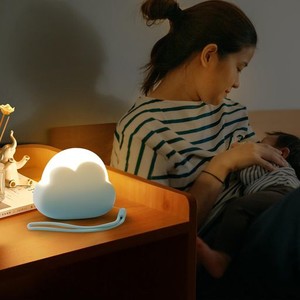 GESUKURA 授乳ライト ナイトライト ベッドサイドランプ 授乳/おむつ替え用 赤ちゃん夜泣き対応 明るさ調節 手のひらサイズ ストラップ付