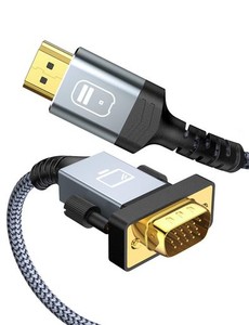 HDMI VGA 変換ケーブル 1M 1080P@60HZ HDMI DSUB 変換 ケーブル HDMI オス TO VGA オス(HDMIからVGAへ) PS4、PC、モニター、プロジェクタ