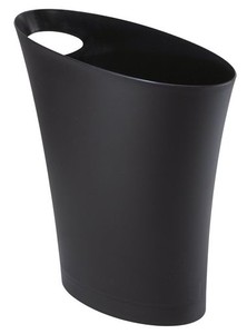 【UMBRA】 ゴミ箱 スキニーカン ブラック 7.5L 楕円 ふたなし ペール ダストボックス