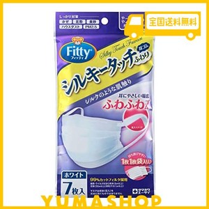 フィッティ シルキータッチ マスク 耳ゴム ふわり 7枚入×6個 やや大きめサイズ ホワイト PM2.5対応