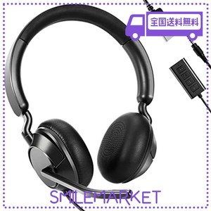 SEENDA ヘッドセット マイク付き BLUETOOTH/3.5MM/ 2WAY接続 単一指向性 リモートワーク ヘッドセット ワイヤレス PC用 BLUETOOTH 無線有