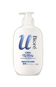 ビオレU ザ ボディ 〔 THE BODY 〕 液体タイプ ピュアリーサボンの香り ポンプ 480ML 「高潤滑処方の手づくりシルキー泡」 ボディソープ 