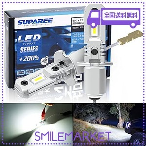 SUPAREE H3 LED フォグランプ 24V 爆光 H3 LED 24V ホワイト ショート H3 LED バルブ 6500K 1200LM 12V/24V車検対応 CSPチップ搭載 両面