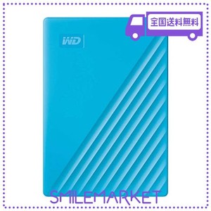 WD ポータブルHDD 5TB USB3.0 ブルー MY PASSPORT 暗号化 パスワード保護 外付けハードディスク / メーカー3年保証 WDBPKJ0050BBL-WESN 