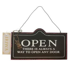 オープン 看板 店舗用 アンティーク プレート OPEN 両面柄