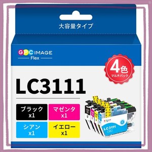GPC IMAGE FLEX ブラザー 用 インク LC3111 4色セット LC3111-4PK LC3111 純正と併用可能 BROTHER 対応 インクカートリッジ LC3111 LC311