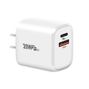 IPHONE用 PD充電器, BOLWEO 20W USB-C 急速充電器 IPHONEと互換性のある USB TYPE C 充電器 超小型 PD3.0搭載 2ポート(PD3.0+QC3.0)USB C