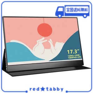 EGOBAS 17.3インチモバイルモニター/120HZ モバイルディスプレイ/180P FHD/HDR/超薄型/軽量/IPS液晶パネル/PS5、SWITCHゲーミングモニタ