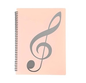 YFFSFDC 楽譜ファイル A4サイズ リング式 楽譜入れ 収納ホルダー 20ページ40枚 クリアファイル 直接書き込めるデザイン (ピンク 2)