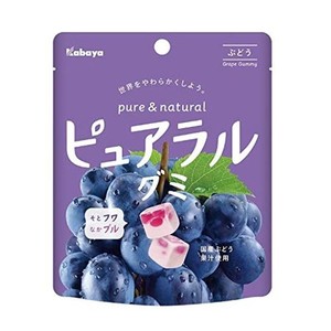 カバヤ食品 カバヤ ピュアラルグミ ぶどう 58G ×8袋