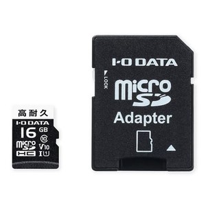 アイ・オー・データ IODATA MICROSDカード ドラレコ用 16GB MICROSDHC CLASS 10対応 高耐久 MSD-DR16G