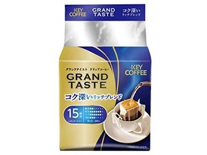 キーコーヒー ドリップバッグ グランドテイスト コク深いリッチブレンド 15P×4袋