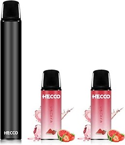 HECCO 電子タバコ 使い捨てタバコ 爆煙 大容量 持ち運び 水蒸気タバコ VAPE ベイプ ニコチンなし タールなし 禁煙補助に最適POD型 1000口