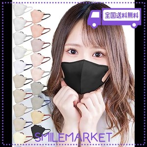 [ＴＪ ＴＲＡＤ　ＪＡＰＡＮ] マスク 不織布 3Dマスク 小さめマスク 日本製 バイカラー 手術マスク (小さめ30枚, ブラック×ブラック)