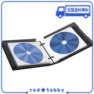 エレコム クリアケース 24枚収納 【BLU-RAY/DVD/CD 対応】 クリアブラック CCD-FBB24BK