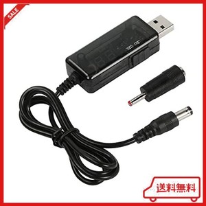 CERRXIAN USB 5Vから9V 12電圧昇圧変換器ケーブル、USB 5V 2A昇圧DC5521 9V/12V 0.8A昇圧器電源アダプタ、DC35135変換器、LEDディスプレ