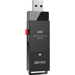 バッファロー SSD 外付け 1.0TB 超小型 コンパクト ポータブル PS5/PS4対応(メーカー動作確認済) USB3.2GEN1 ブラック SSD-PUT1.0U3-B/N