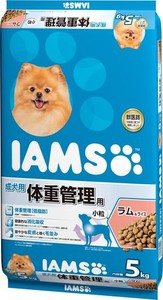 アイムス (IAMS) ドッグフード 成犬用 体重管理用 小粒 ラム&ライス 5キログラム (X 1)