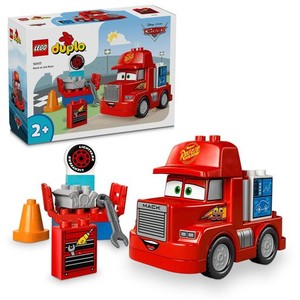レゴ(LEGO) デュプロ レース場のマック おもちゃ 玩具 プレゼント ブロック 幼児 赤ちゃん男の子 女の子 子供 2歳 3歳 4歳 5歳 マック ト