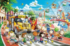 エポック社 1000ピース ジグソーパズル PEANUTS スヌーピー ビーチサイドランド (50×75CM) 12-518S のり付き ヘラ付き 点数券付き EPOCH