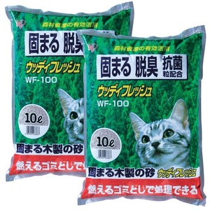 アイリスオーヤマ 猫砂 ウッディフレッシュ 10L×2袋 (まとめ買い)