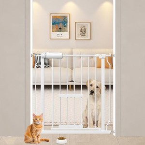 エルフ ベビー(FAIRY BABY)ベビーゲート ペットドア付き 猫ドア付き ペットゲート 犬 猫 ゲート 猫用ゲート 階段上 犬すり抜け防止 突っ