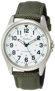 [シチズン Q&Q] 腕時計 アナログ 防水 革ベルト QB38-304 メンズ グリーン