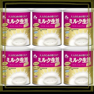 森永乳業 大人のための粉ミルク ミルク生活プラス 300G × 6缶