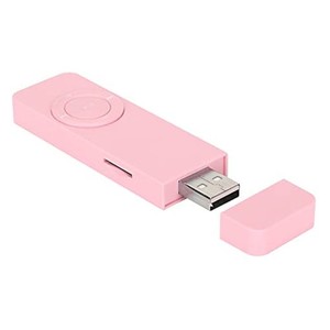 MP3プレーヤー MP3音楽プレーヤー 内蔵80MAHリチウムバッテリー ポータブル USB充電 小型(ピンク)