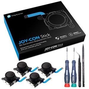 【サクラチェッカー合格 国内修理店商品・第四世代】スイッチ ジョイコン修理キット スティック4個・工具4点(修理マニュアル付き)SWITCH/