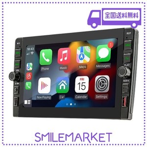 8 インチ タッチスクリーン カーラジオ オーディオプレーヤー FOR CARPLAY ANDROIDAUTO対応 2DIN USB/BLUETOOTH ハンズフリー 電話ミラー