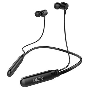 LMT LAZOS ネックバンド型ワイヤレスイヤホン BLUETOOTH 5.1 防水 ブラック L-BTE-BK