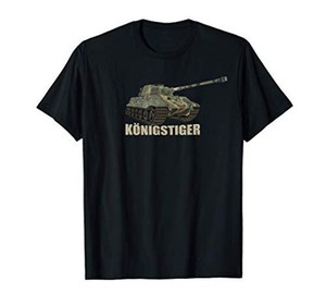 ティーガーIIティーガータイガー戦車ドイツ第二次世界大戦キングタイガー戦車 Tシャツ