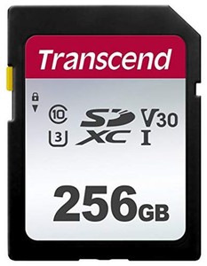 TRANSCEND SDカード 256GB UHS-I CLASS10 ブラック(最大転送速度95MB/S) TS256GSDC300S