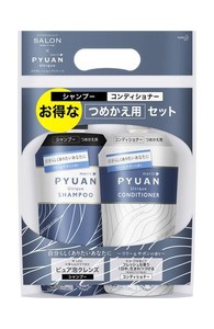 PYUAN(ピュアン) メリットピュアン ユニーク (UNIQUE) リリー&サボンの香り つめかえ用 ペアセット 〔 シャンプー 340ML + コンディショ