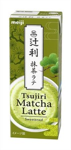 明治 辻利 抹茶ラテ 200ML [紙パック 飲料 ドリンク 飲み物 常温保存] ×24本